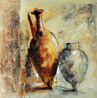 Textured Utensils oil painting